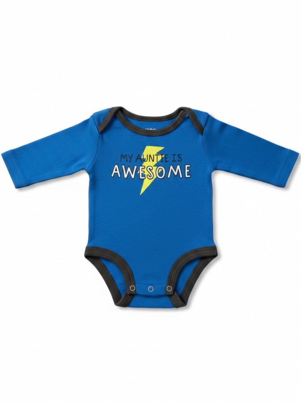 6/$12 💥♻ Carter's Royal "My Auntie Is Awesome" LS Bodysuit Onesie | NB | 106